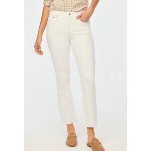 NWT J.Crew Tall Flare Crop Jean in Signature Stretch White Size 29T